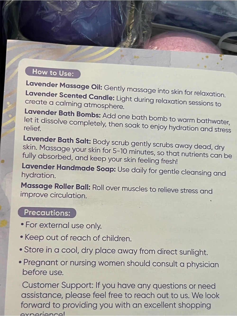 BNLCD NIB Lavender Spa Gift Set-10 items